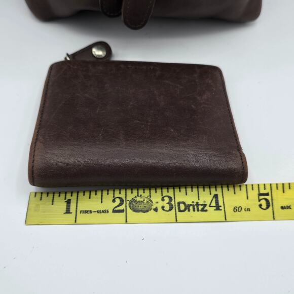 Coach 9960 Vintage Brown Leather Daypack Backpack Turn lock Drawstring & Wallet - Picture 16 of 16